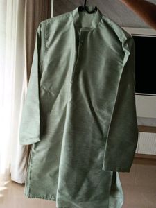 Elegant green colour kurta pajama with jacket