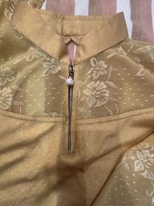 Gold &amp; Peach Coloured Blouses - Free Sizes