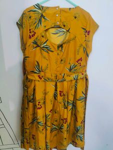 Floral Mustard Dress
