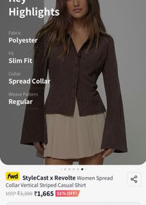 Chocolate Brown Striped Button-Up Shirt