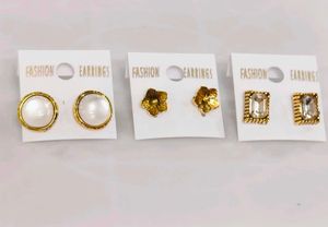 Earrings - Studs Combo of 3