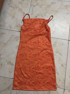 Orange Patterned Dress