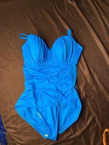 Blue padded One Piece Swimsuit