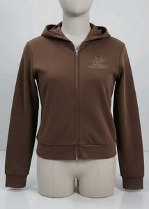 Brown Zip-Up Hoodie