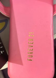 Forever 21 Pink Flats With Gold Embellished