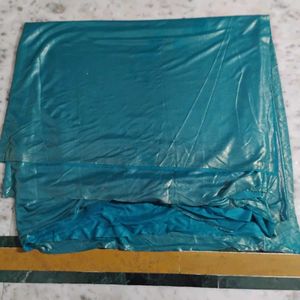Women's Blue Silk Plain Saree