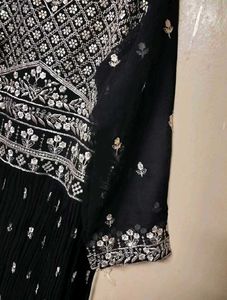 Women&#39;s Sequined Black Kurta Pajama with Dupatta