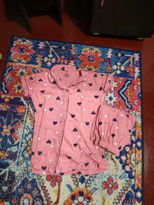 Heart Print Pajama Set