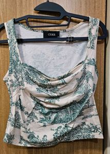 Patterned Crop Top