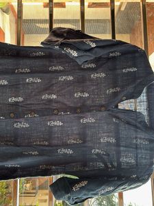 Printed Navy Blue Top