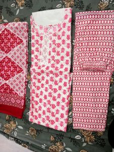 Pink Kurta Set With Dupatta