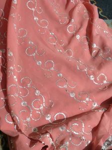 Heavy Sequence Saree With Stitched Blouse