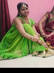 Parrot Green 3 Layer Gown