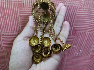Gold Tone Jhumka Dangle Earrings