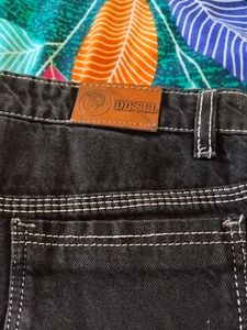 Black Wide Leg Cargo Jeans