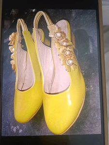 Yellow Slingback Flats