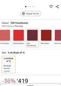 New Maybelline Lipstick In The Shade Transformer