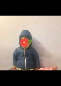 Blue Hooded Kids Jacket