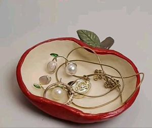 Handmade Apple 🍎 Shaped Trinket Dish