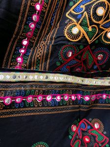 Embroidered Mirror Work Dupatta