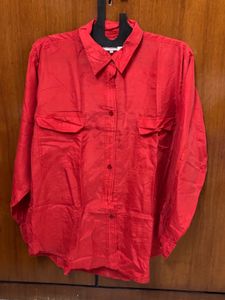 Red embroidered top