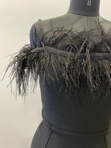 Imported Black Dress with Fur