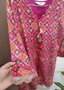 Straight Cut Women Dress With Dupatta Nd Palazzo
