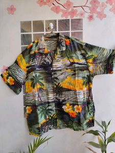 Aloha Hawaiian Floral Oversized Shirt