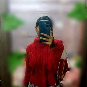 Red Turtleneck Cable Knit Sweater❤️