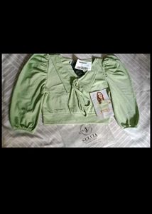 Cute Green Crop Top
