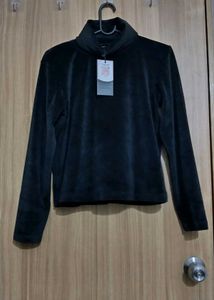 Velvet Turtleneck Top