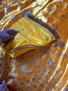 Yellow SATIN Pure Poshak