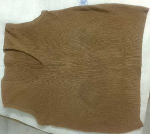Light Brown Pullover With Free Sleeveless Sweater
