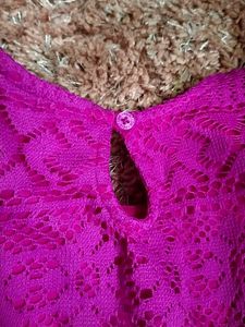 Magenta Lace Dress