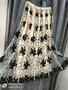 Black And Golden Lahenga With Heavy Work.