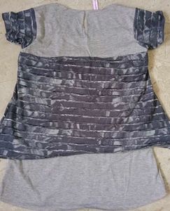 Casual Gray Tunic Top