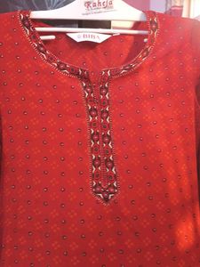 Red Boho Tunic