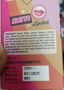 YARA Beauty 2 Matte Lipstick