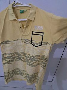 BOSS Yellow Polo Shirt