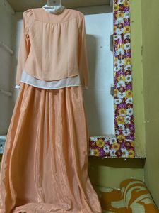 Peach Skirt And Top