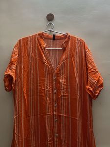 Striped Orange Dress