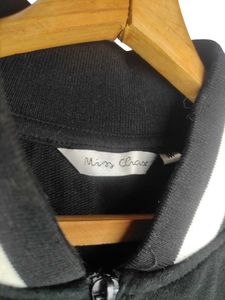 Black Cropped Bomber Jacket
