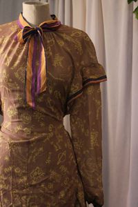 Vintage Korean Brown Dress