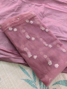 Pink Chanderi Silk Kurta Set