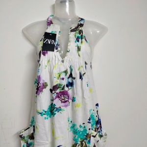 Beautiful Zara Branded Dress 🤍💚🧡