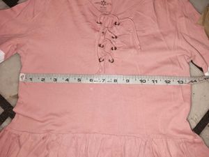 Pink Long Sleeve Tunic Top