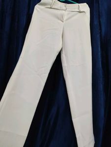 White Wide Leg Trousers