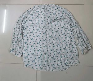 ALLEN SOLLY Floral Print Top