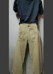 Zara Olive Green Flare Denim....