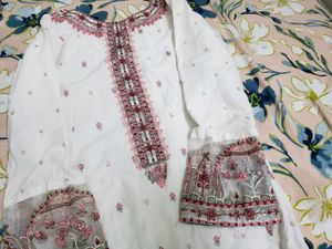 Pure Cottonwith Soft Dupatta 1 Inch Margin No Flaw